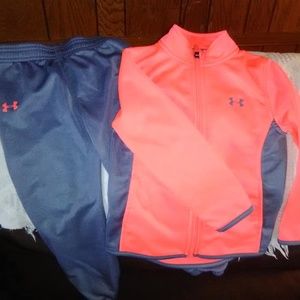 Under Armour Girls (4T) Full Zip Jacket/Pant Set